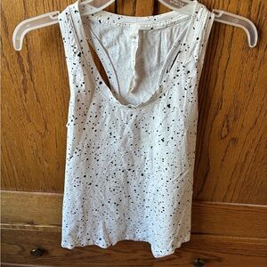 lululemon athletica White Speckle Racerback Tank